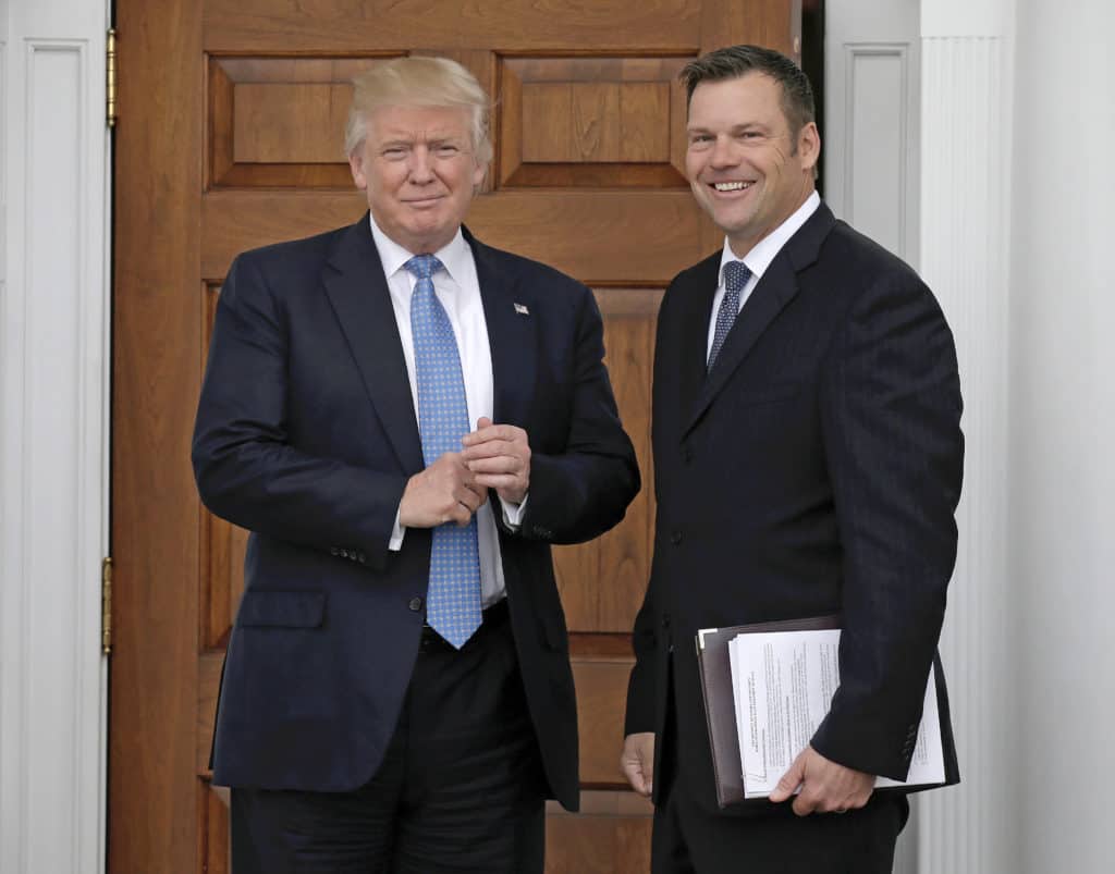 Donald Trump and Kris Kobach