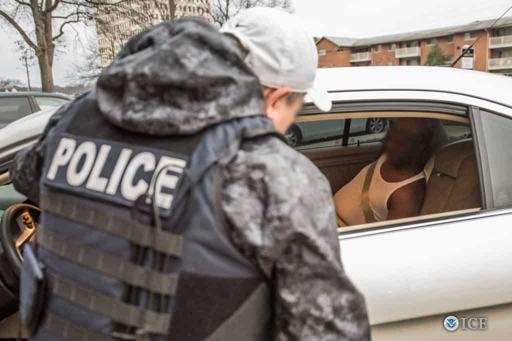ICE Officer Arrests Non-White