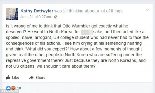 Otto Warmbier Deserved It