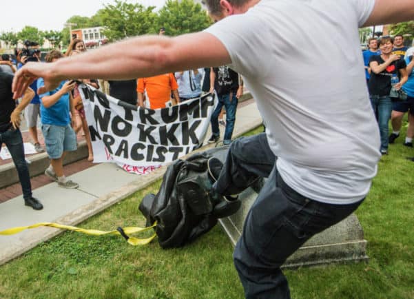 Protestors Topple Confederate Statue In Durham