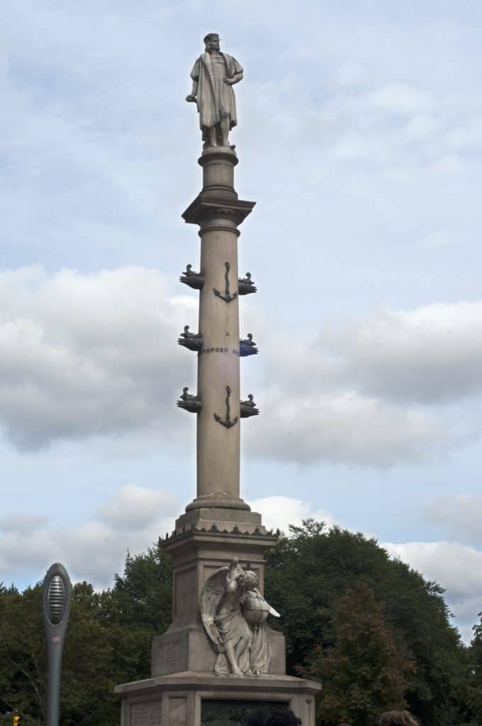 Statue of Christopher Columbus at Columbus Circle in New York City