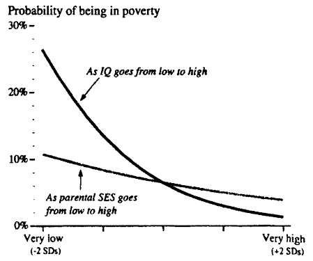 Probability of being in poverty