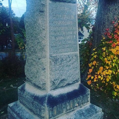 Memorial to the unknown Confederate dead in Silver Spring, MD