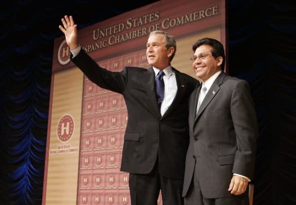 President George W. Bush and Attorney General Alberto Gonzales