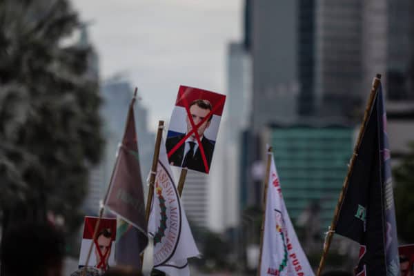 Muslims in Jakarta Protest Against France