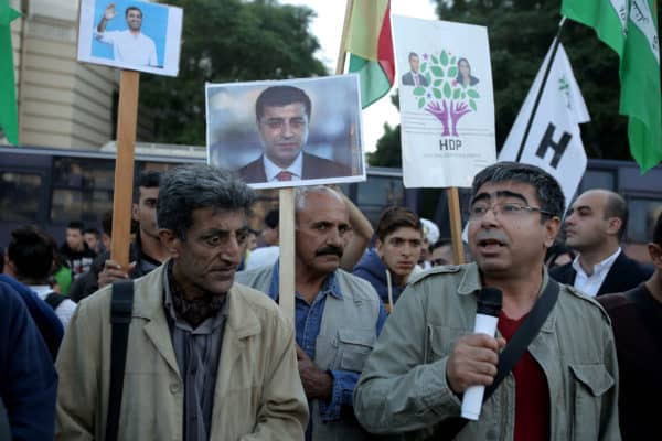 Kurdish diaspora protest in Athens