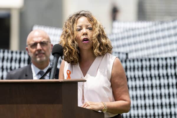 Lucy McBath Rally For Legislation On Gun Background Checks